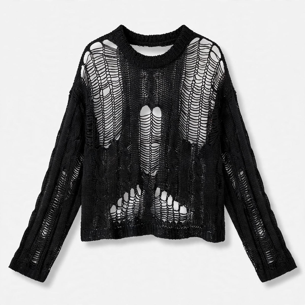 Slidt Strik Dame – Cut Out Oversized Striksweater