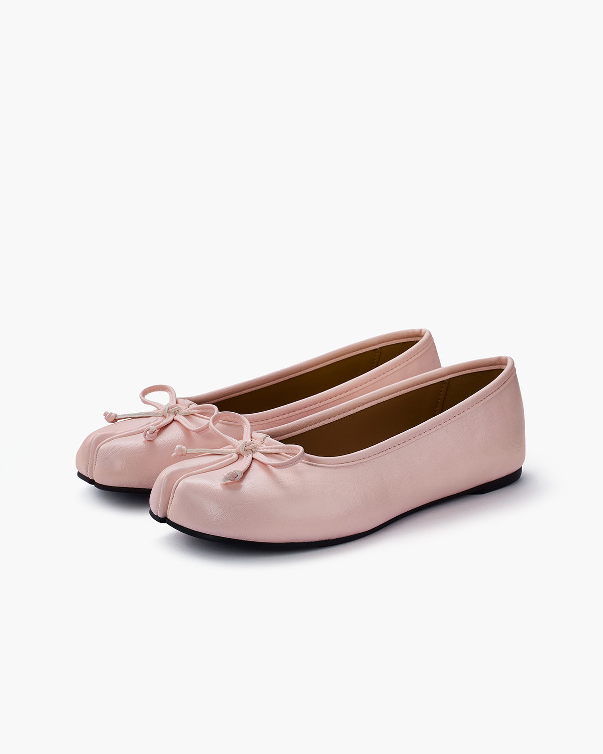 Tabi Ballet Flats Women – Bow Split Toe Microfibre Leather