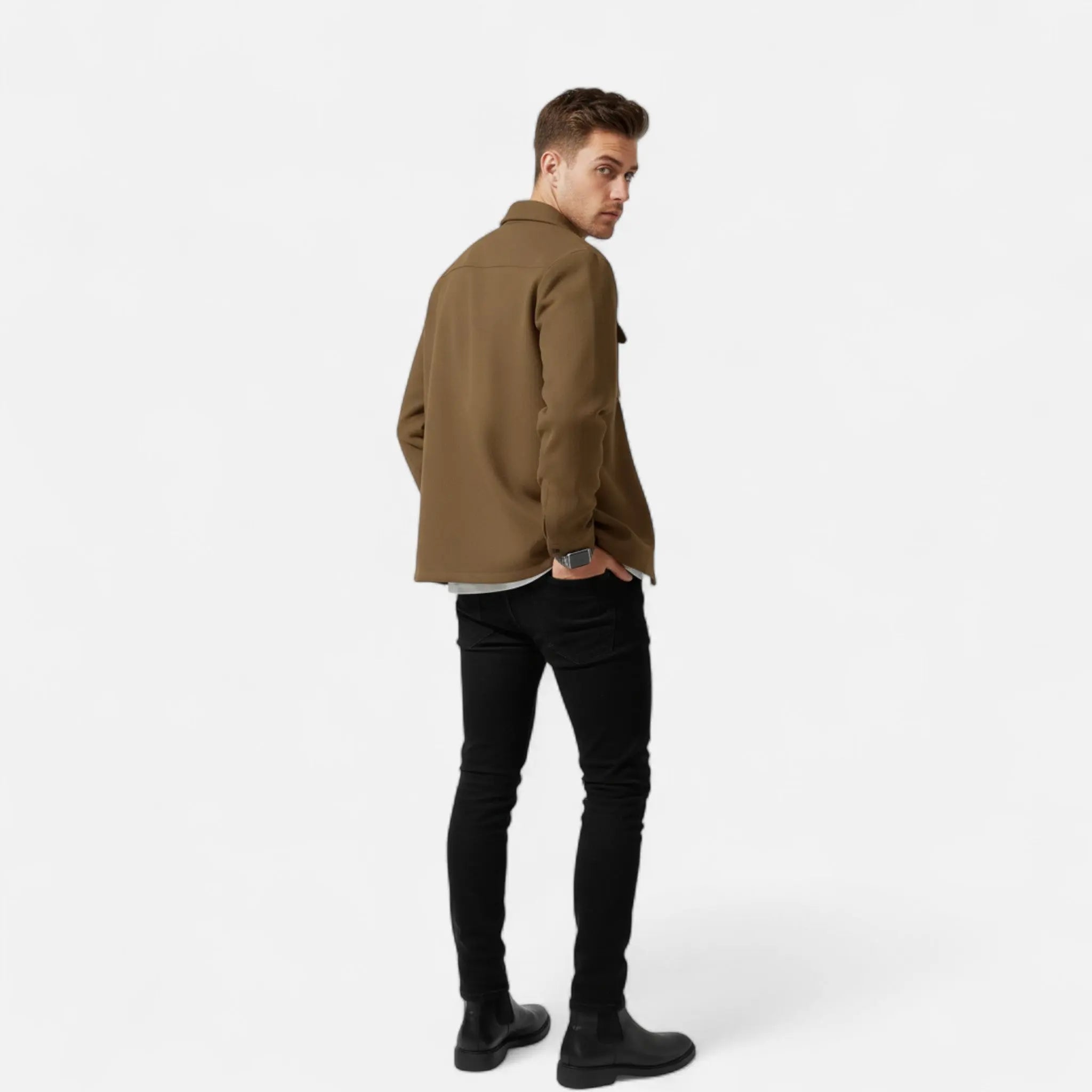 Klassisk Tweedjakke til Mænd | Struktureret Design med Elegant Reverskrave | Ideel til Efterår og Formelle Anledninger 3