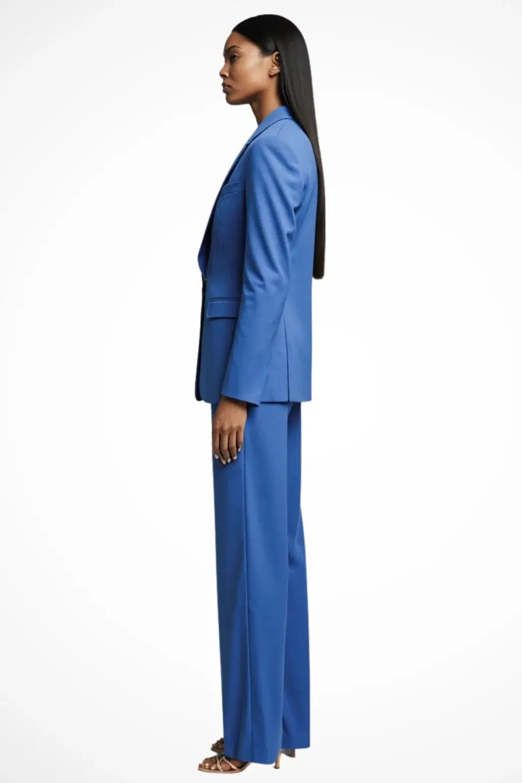 Liora Jakkesæt Dame 2-Delt – Blazer og Wide Leg Stretchbukser Panorla