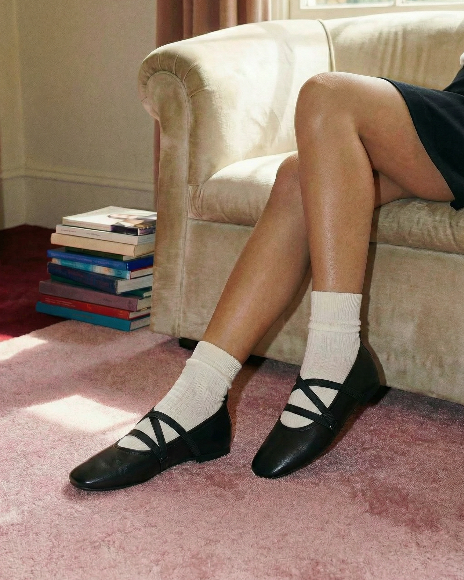 Foldable Ballet Flats Women – Cross Strap Travel Flats