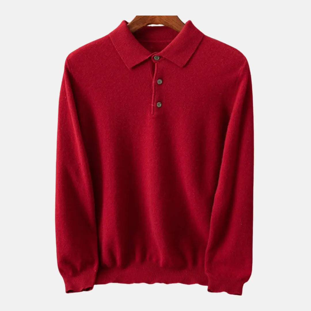 Langærmet Poloshirt Til Mænd Med Justerbar Krave | Komfortabelt Design Til Helårsbrug 1