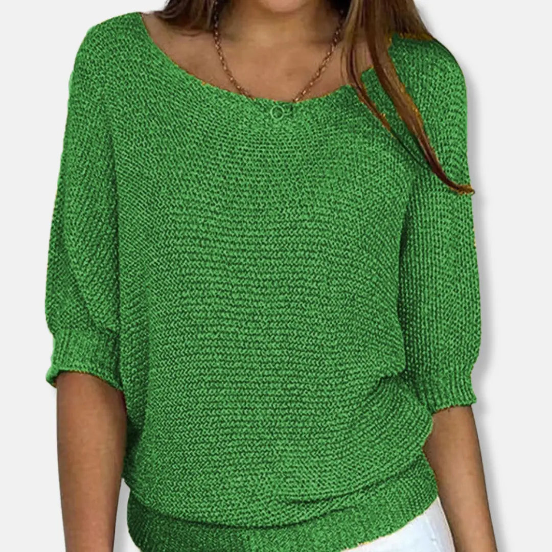 Sweater Dame – Afslappet Rund Hals med Let Pasform – Komfort til Daglig Brug