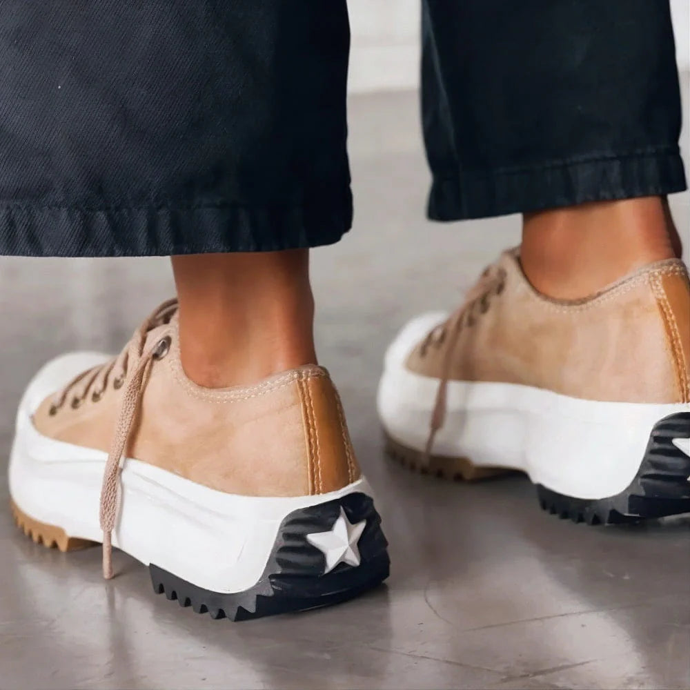 Platform Sneakers Dame – Ortopædiske Snøresko med Buestøtte