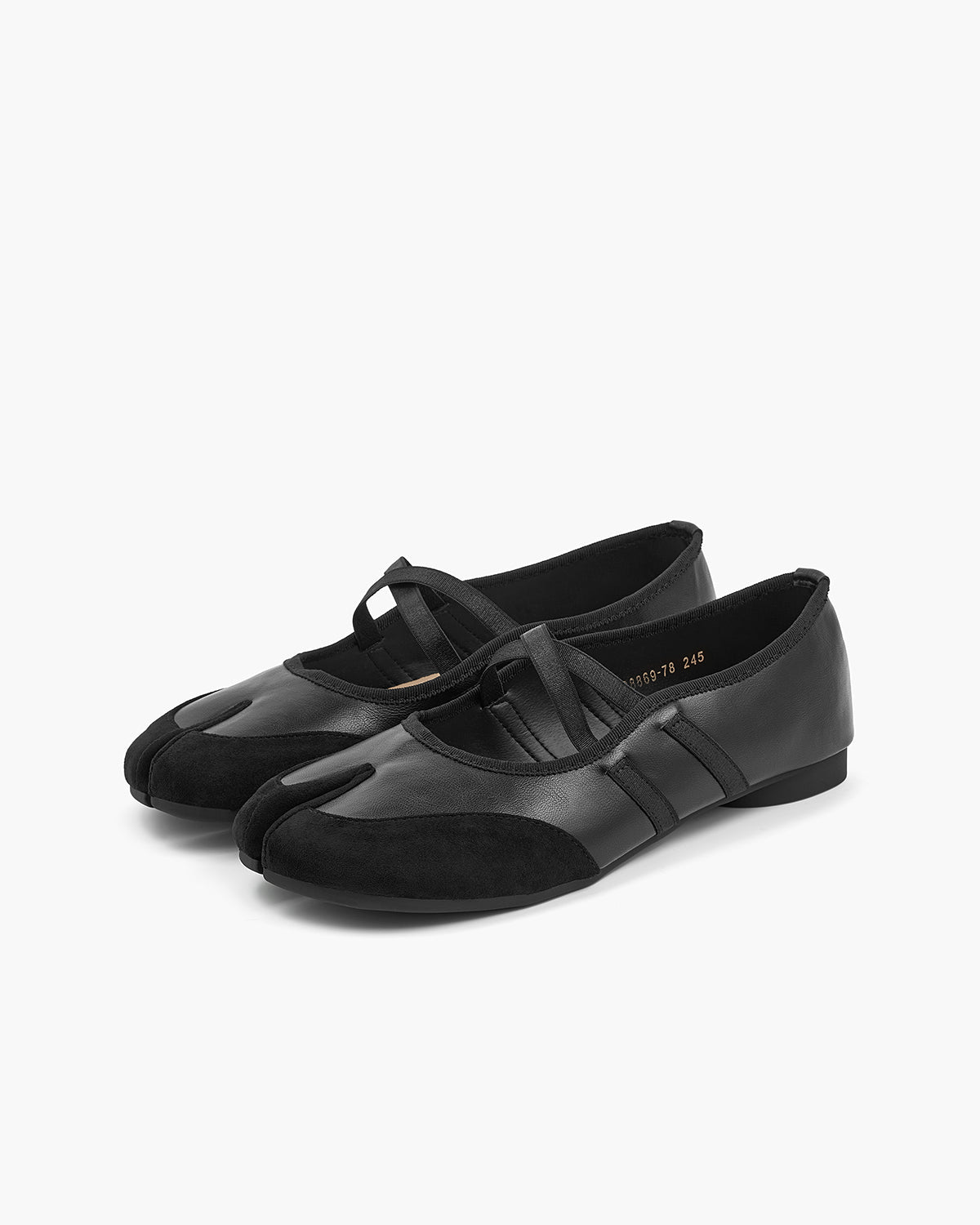 Tabi Sko Dame Ballerina – Split-Toe med Krydsremme