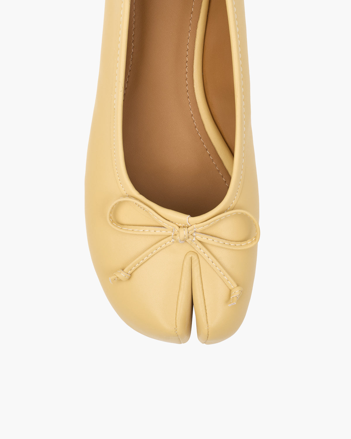 Tabi Ballet Flats Women – Bow Split Toe Microfibre Leather