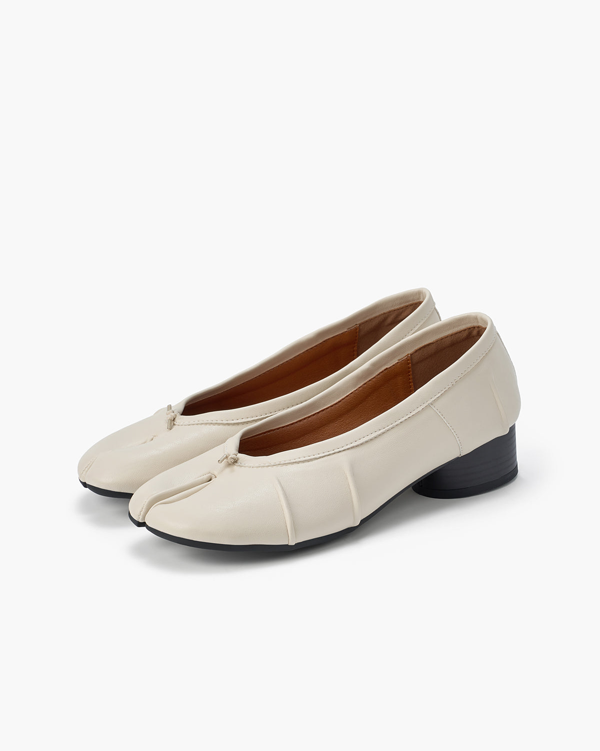 Tabi Pumps Dame – Snøre og Blokhæl 3,5cm i Mikrofiber