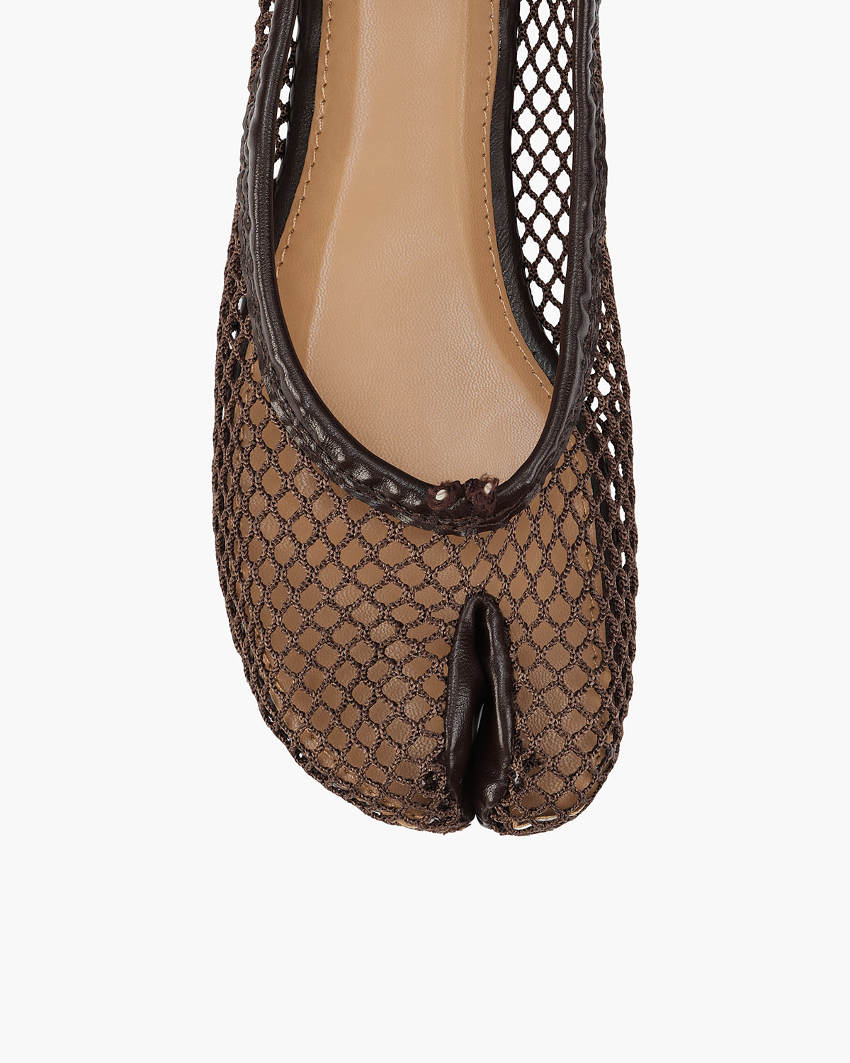 Tabi Ballerina Dame Fishnet – Netstof Sko med Split-Toe