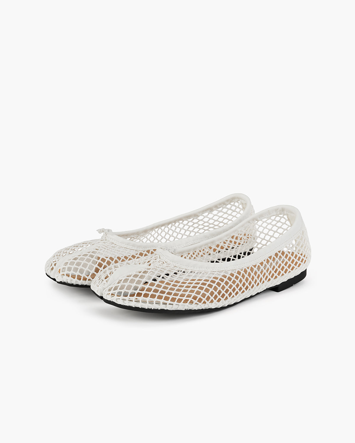 Tabi Ballerina Dame Fishnet – Netstof Sko med Split-Toe