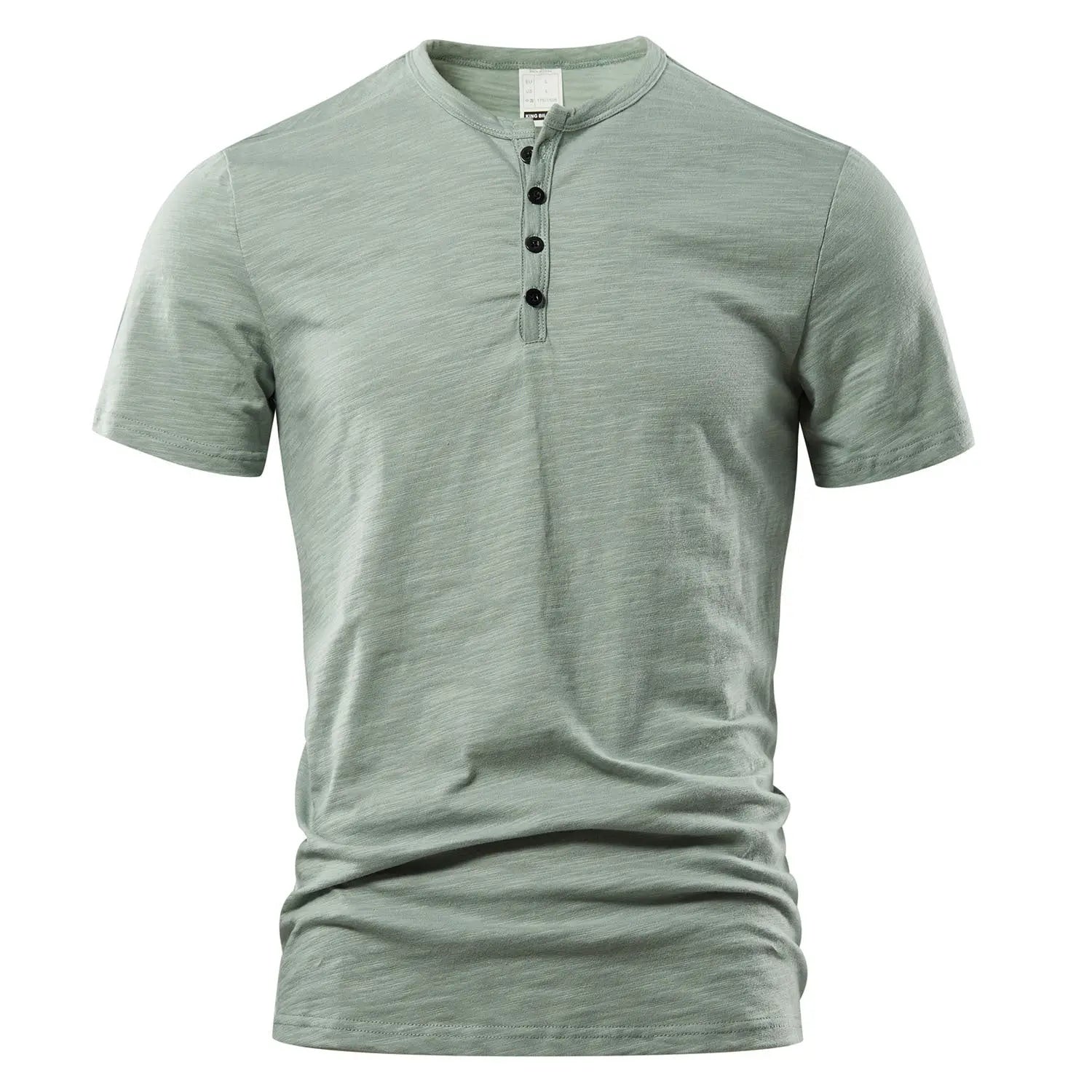 Casual T-Shirt til Mænd med Knaplukning | Komfortabel Design til Hverdag og Fritid 2