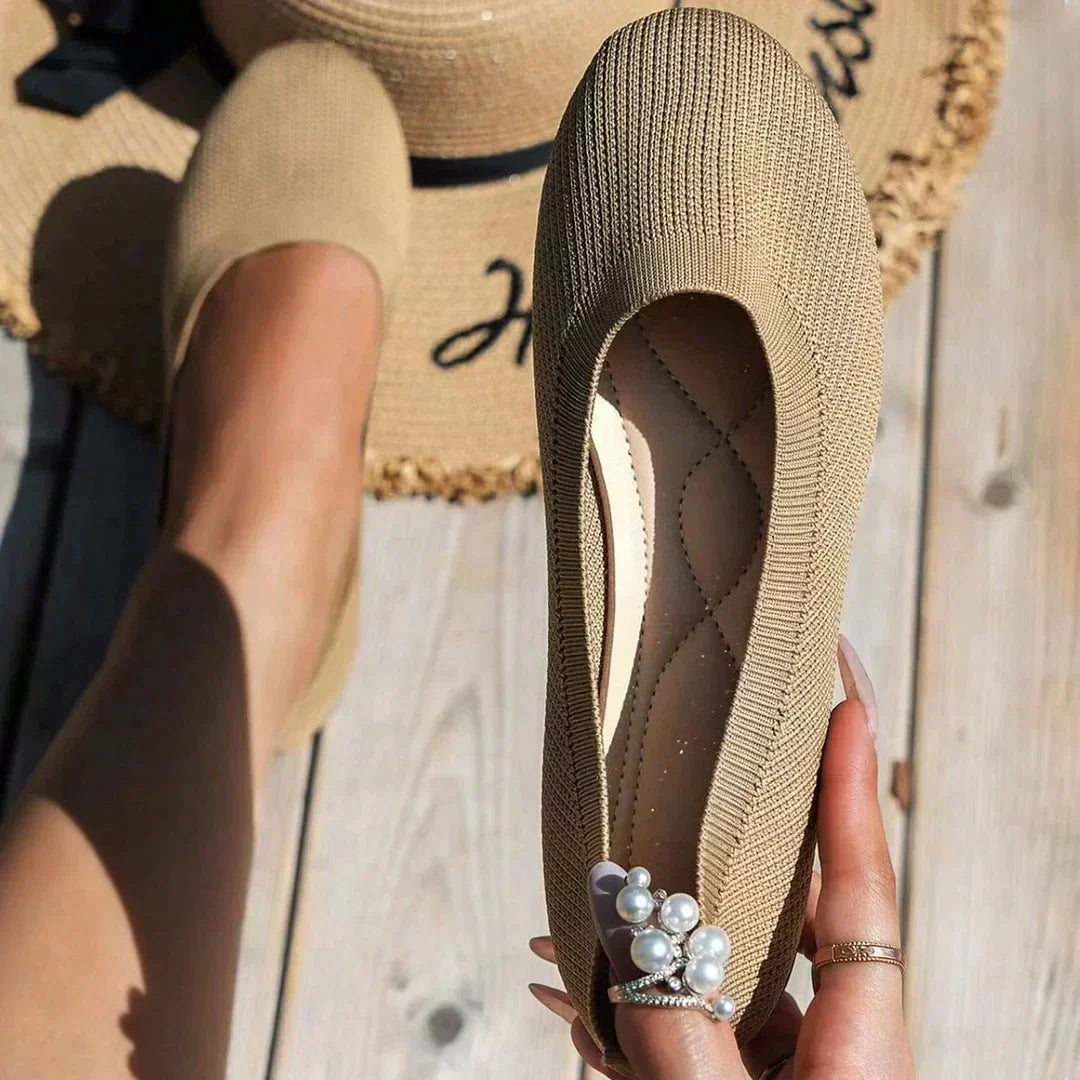 Mesh Ballerina Sko Dame – Åndbar med Skridsikker Sål