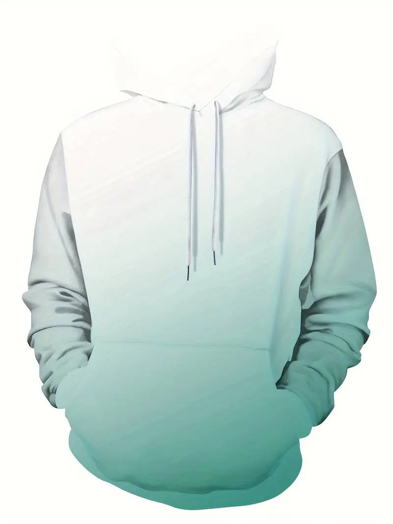 Farvegradient Hættetrøje Mænd | Komfortabel Hoodie med Integreret Hætte til Hverdagsbrug 1