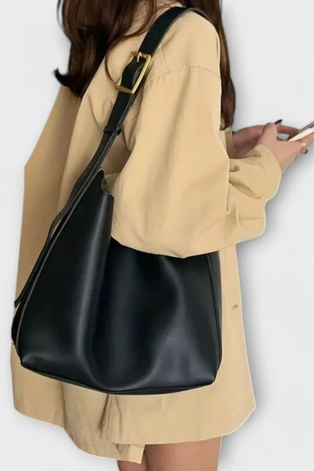 Luna | Lille Skuldertaske Dame i Læder med Justerbar Rem | Elegant Design til Hverdagsbrug 7