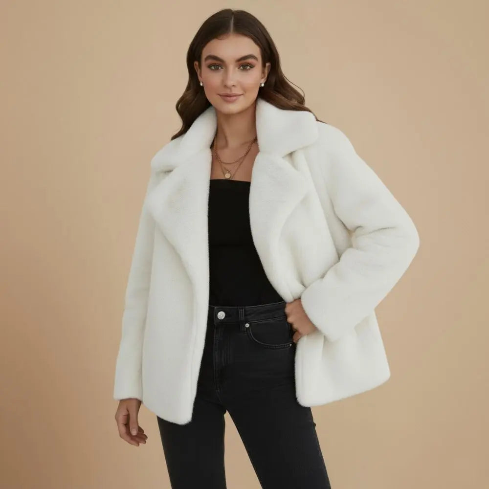 Astrid | Blød Pluche Vinterjakke Dame