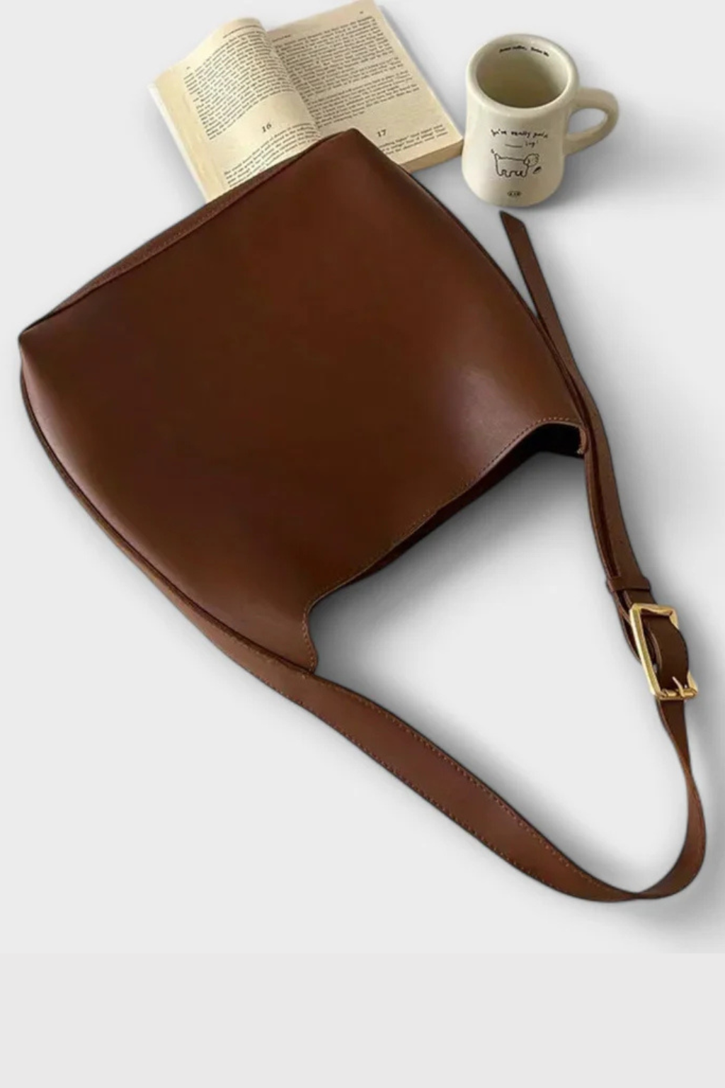 Luna | Lille Skuldertaske Dame i Læder med Justerbar Rem | Elegant Design til Hverdagsbrug 2