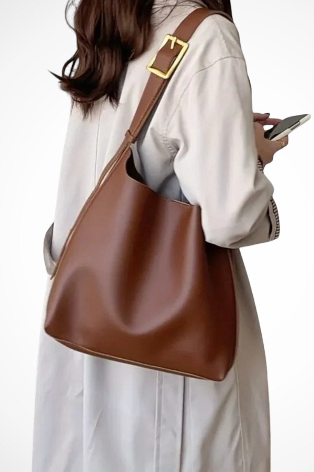 Luna | Lille Skuldertaske Dame i Læder med Justerbar Rem | Elegant Design til Hverdagsbrug 1