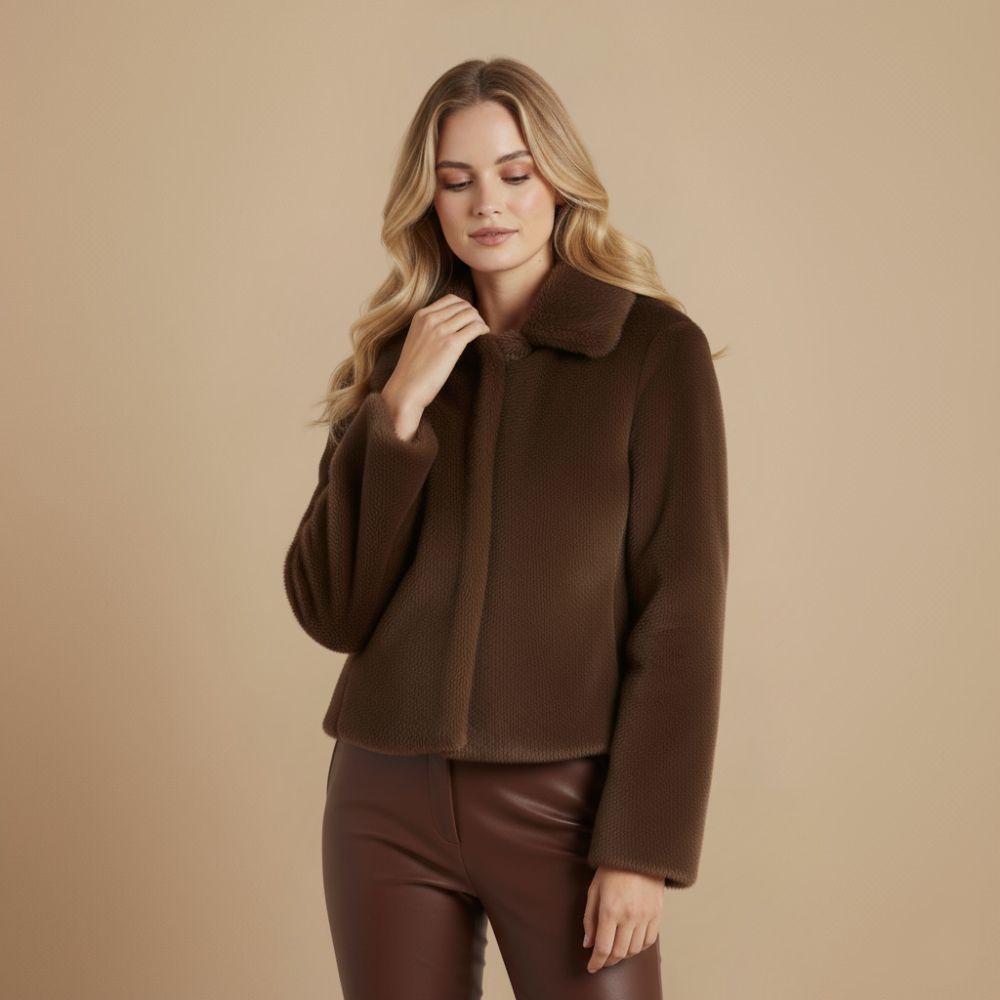 Freja | Jakke Dame – Kunstpels, Løs Pasform & Varm Efterår-Vinter Stil 4