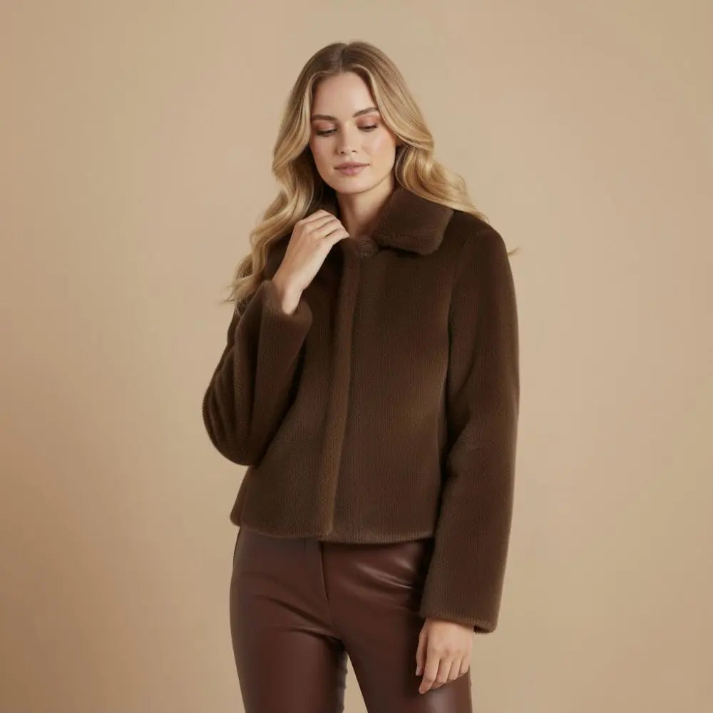 Freja | Jakke Dame – Kunstpels, Løs Pasform & Varm Efterår-Vinter Stil Panorla