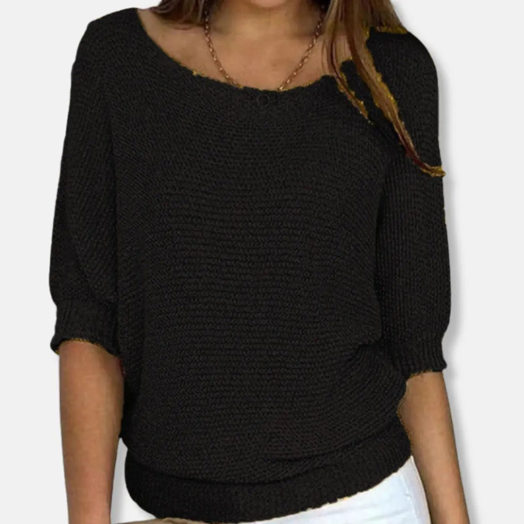 Sweater Dame – Afslappet Rund Hals med Let Pasform – Komfort til Daglig Brug