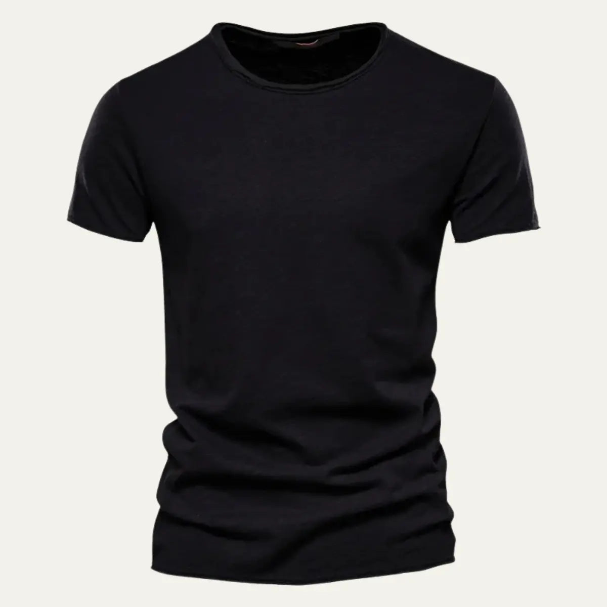 LetTee | Hvid T Shirt Herre i Blødt Bomuld med Rund Hals | Komfortabel og Åndbar til Hverdag 3