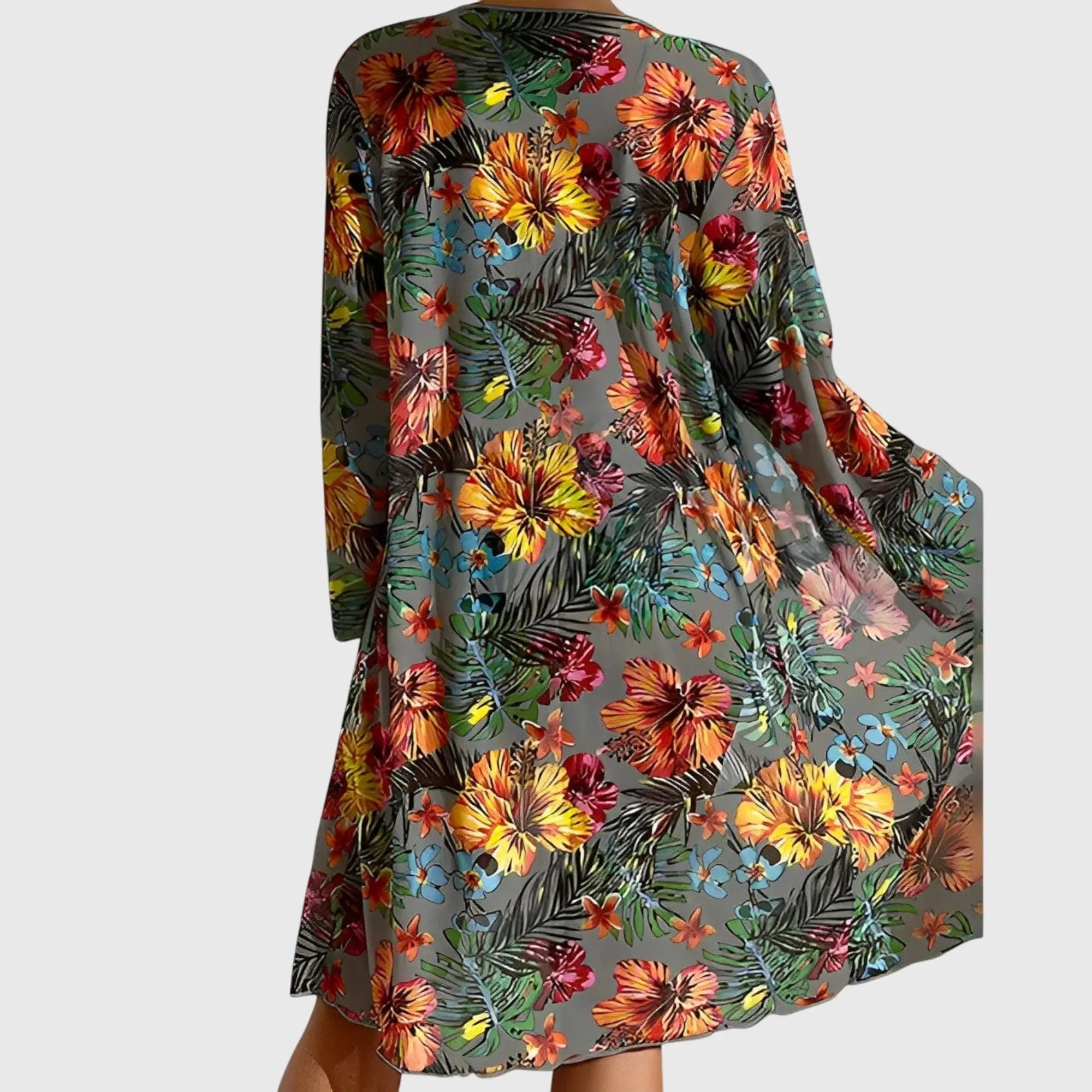 Tropisk Print | 3-Dele Bikini Sæt med Justerbar Top | Høj Talje for Komfort ved Strand og Pool 7