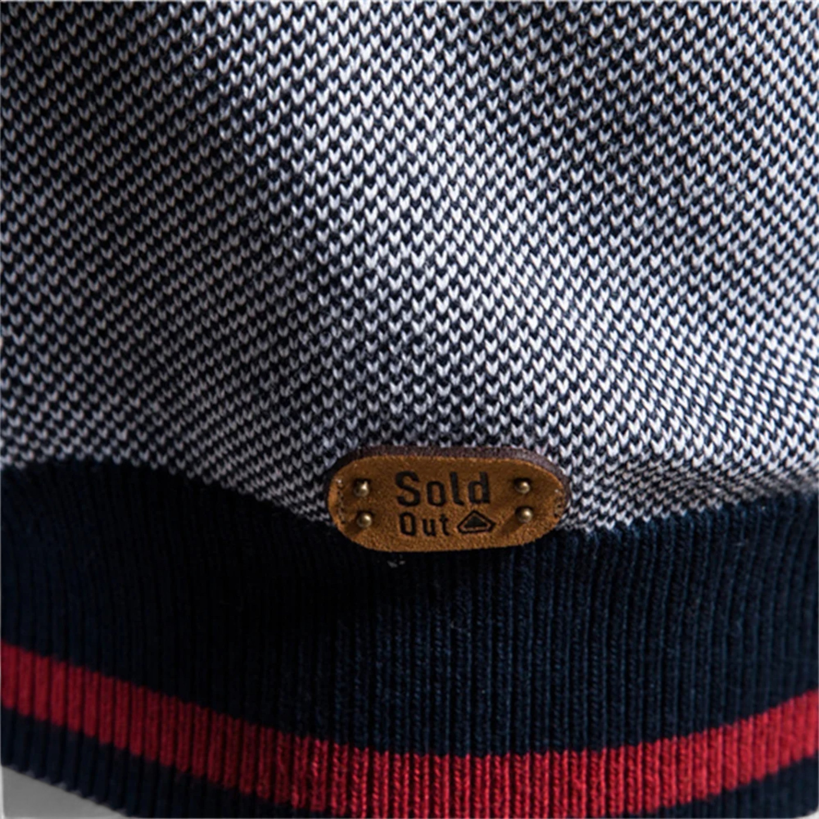 Kasper | Herre Striktrøje med Lynlås i Bomuld