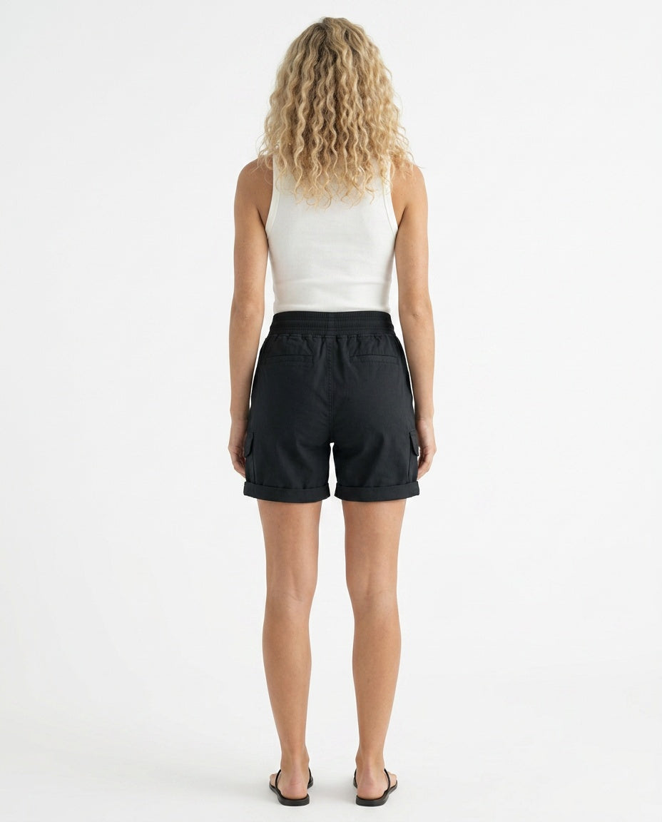 Cargoshorts Dame – Løs Pasform med Snøre og Flaplommer