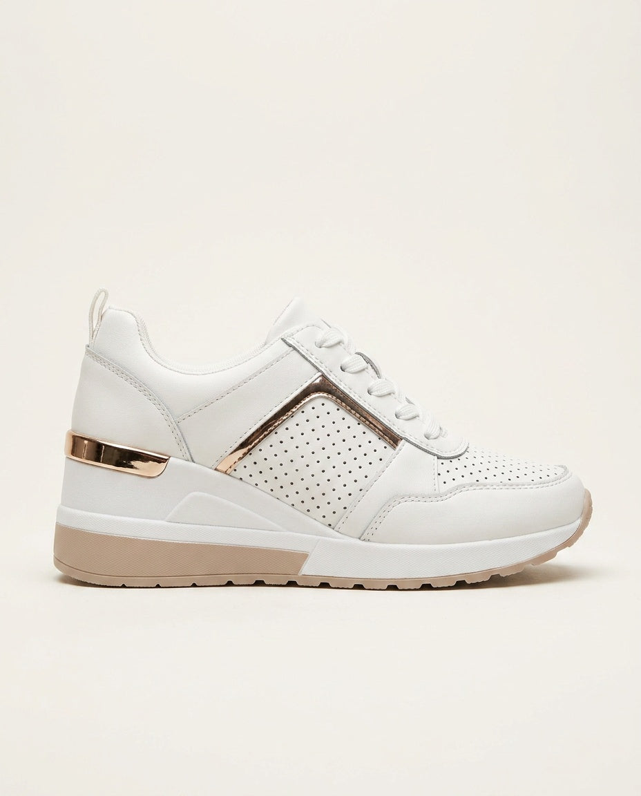 Platform Sneakers Dame Snøre – Chunky Sål og Polstret Indersål