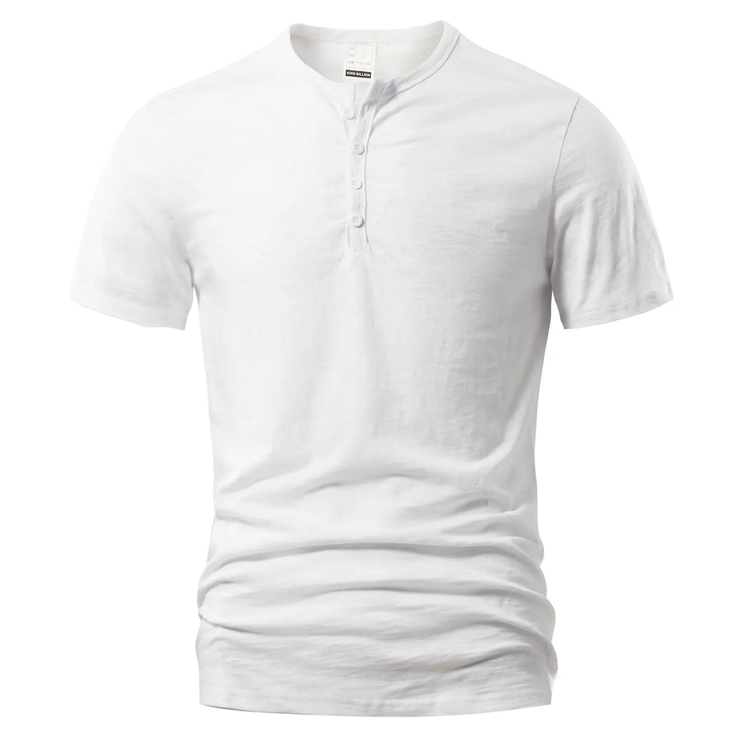 Casual T-Shirt til Mænd med Knaplukning | Komfortabel Design til Hverdag og Fritid 4