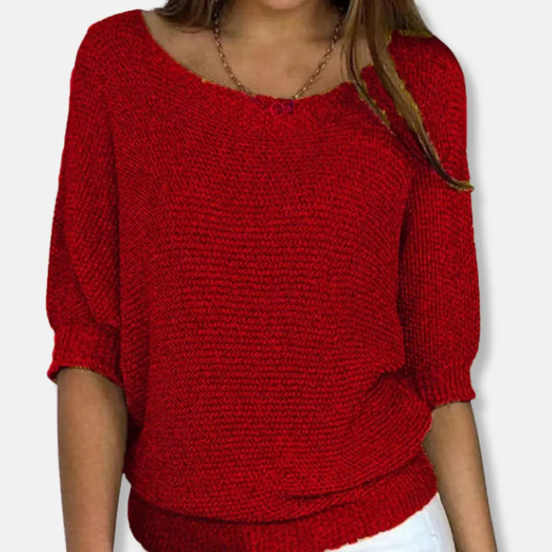 Sweater Dame – Afslappet Rund Hals med Let Pasform – Komfort til Daglig Brug