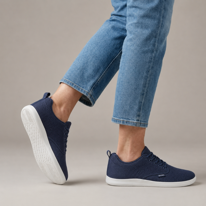 WideStep Wide Fit Sneakers Women – Extra Toe Room, Stretch Knit
