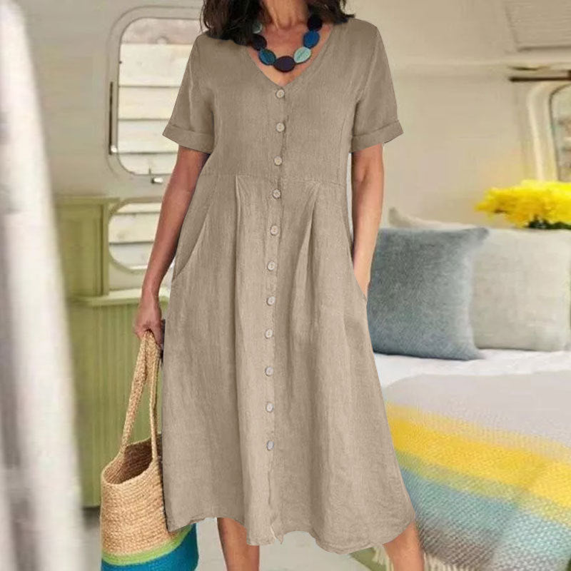 Button-Front Shirt Dress Women – Light Summer Dress