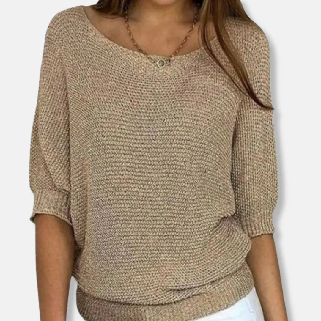 Sweater Dame – Afslappet Rund Hals med Let Pasform – Komfort til Daglig Brug