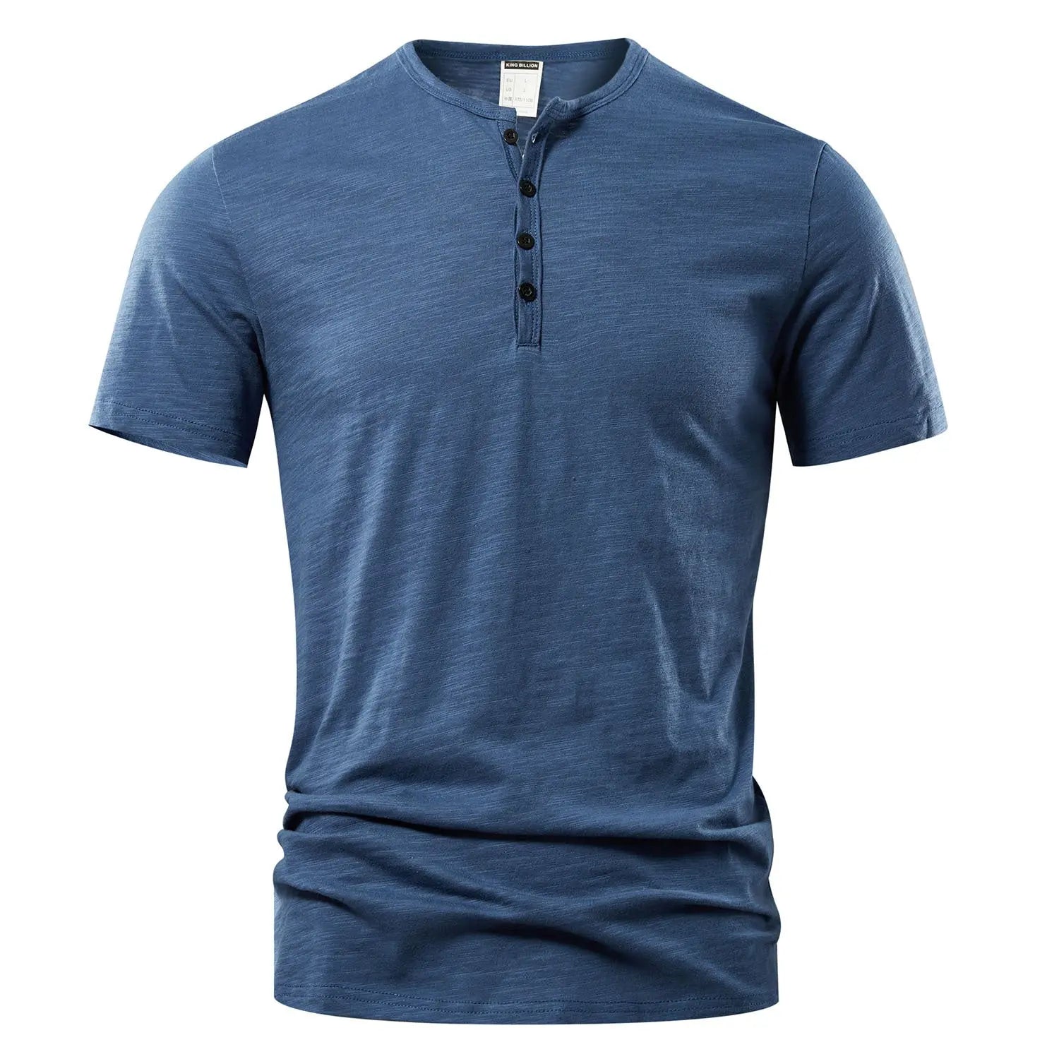 Casual T-Shirt til Mænd med Knaplukning | Komfortabel Design til Hverdag og Fritid 3