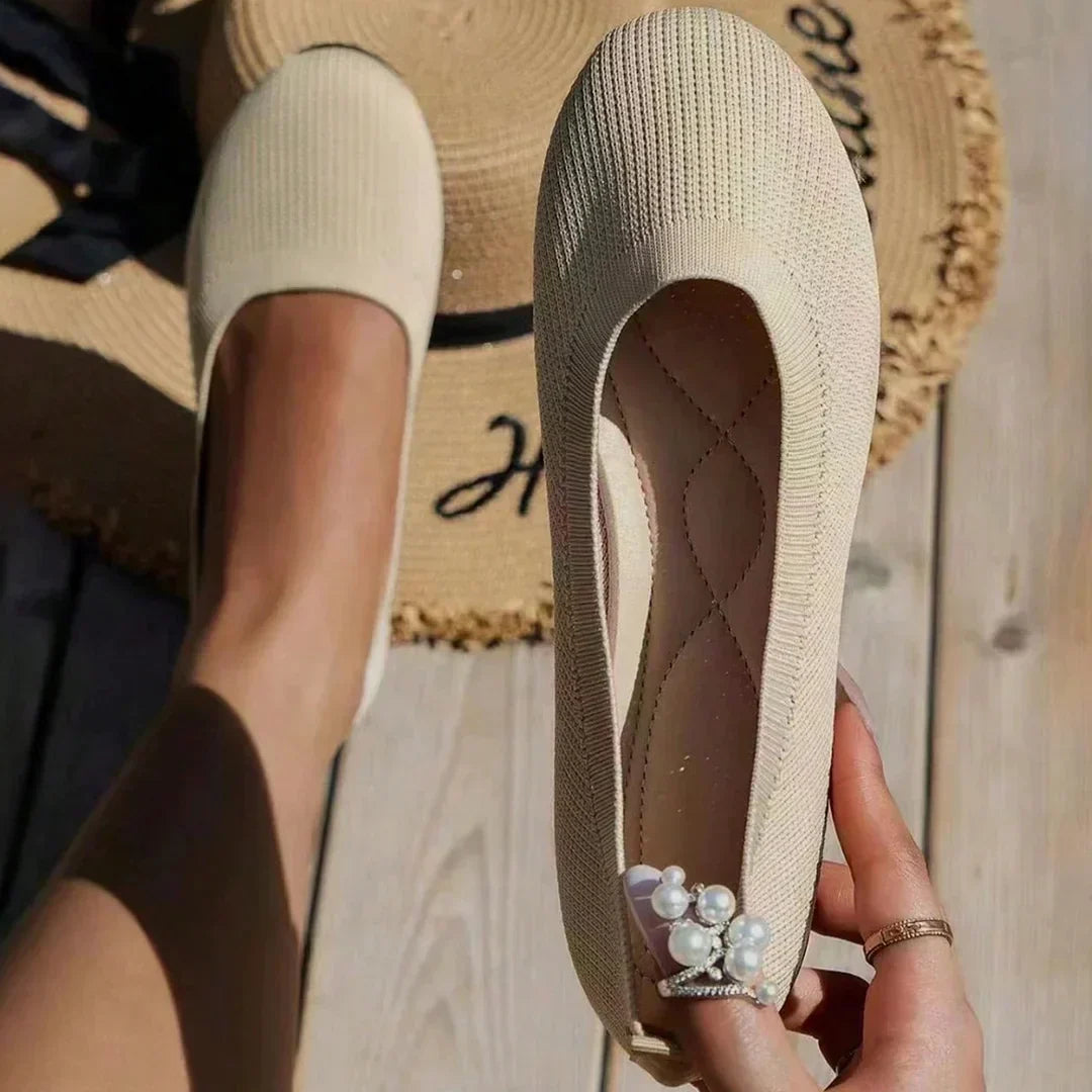 Mesh Ballerina Sko Dame – Åndbar med Skridsikker Sål