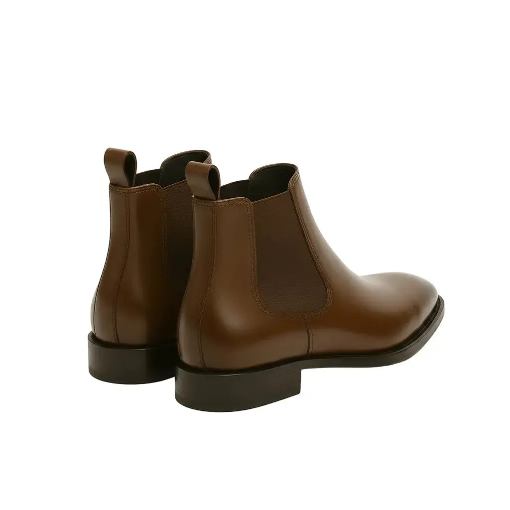 Håndlavet Chelsea Støvler Herre i Ægte Læder med Lav Hæl | Elegant Slip-On Design for Komfort og Stil 4