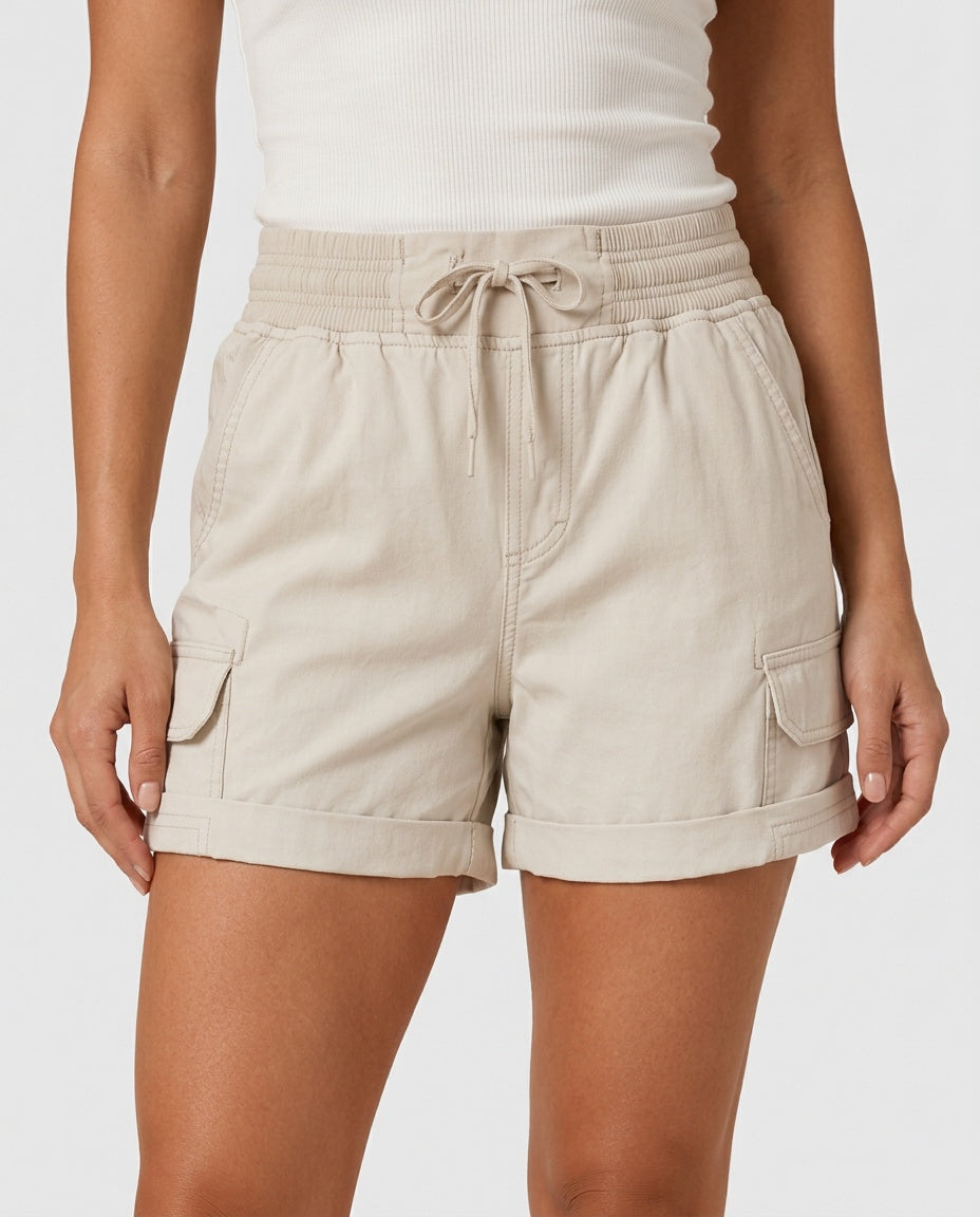 Cargoshorts Dame – Løs Pasform med Snøre og Flaplommer