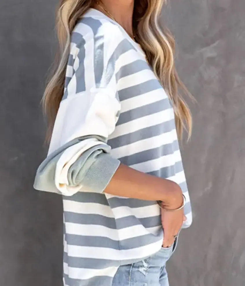 Klassisk Striktrøje Dame | Langærmet Med Rund Hals | Komfortabel til Efterår og Vinter 2