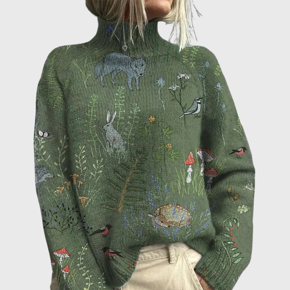 Women's Cosy Turtleneck Knit Jumper – Warm, Relaxed Fit