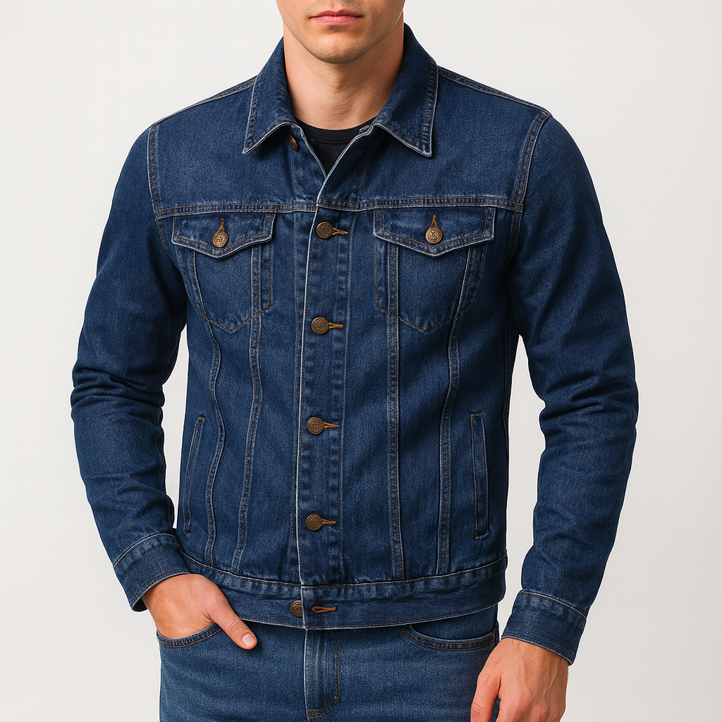 Herre Jakke i Klassisk Stil – Casual Jakke til Forår og Efterår, Komfortabel Pasform og Alsidig Styling 3