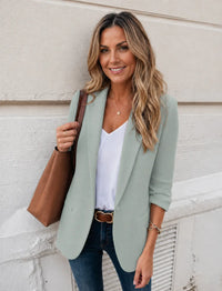 Victoria Olivengrøn Blazer Dame – Figursyet med Moderne Snit