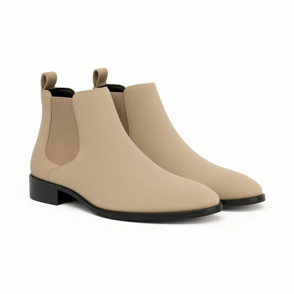 Chelsea Støvler Herre | Ruskindslook Slip-On Boots med Polstret Indersål | Elegant Komfort til Hverdag og Fest 4