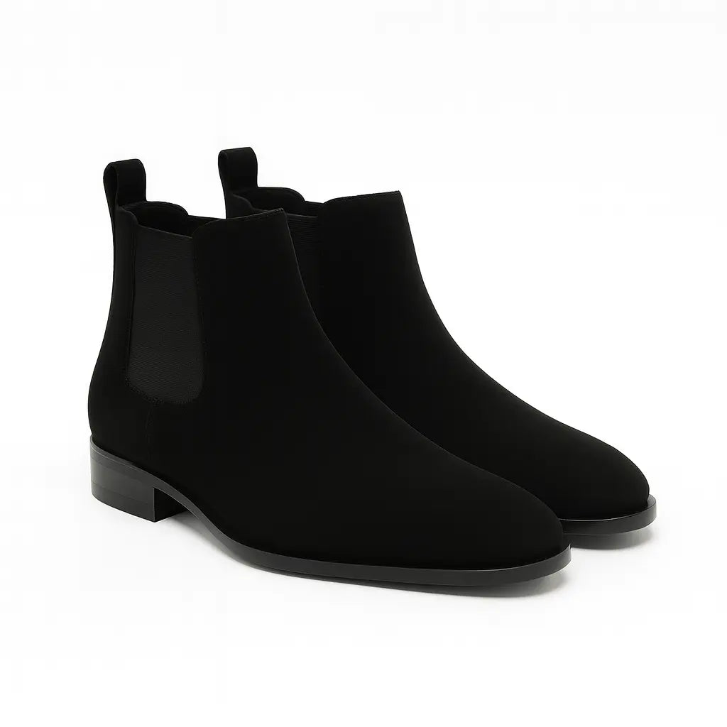 Chelsea Støvler Herre | Ruskindslook Slip-On Boots med Polstret Indersål | Elegant Komfort til Hverdag og Fest 5