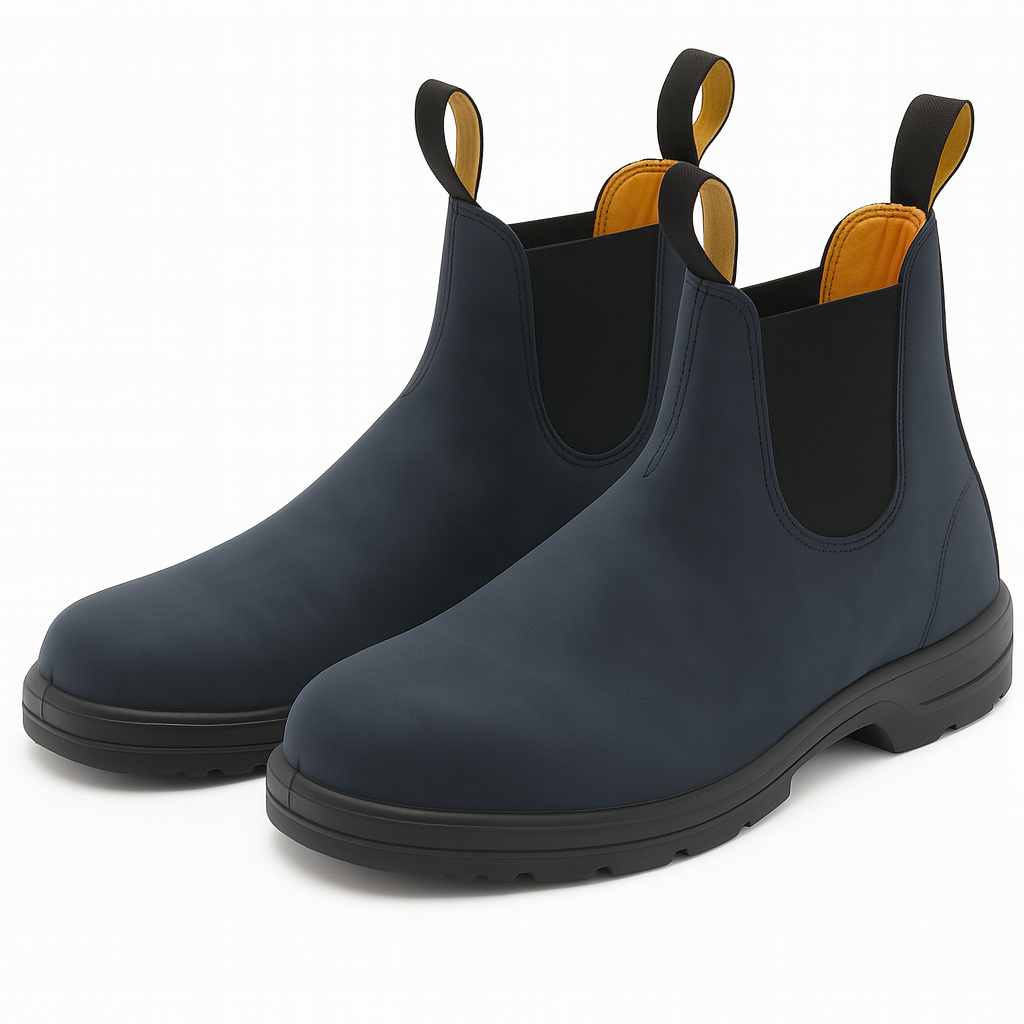 Chelsea Boots Herre i PU-læder med Grov Sål – Klassisk Ankelhøj Design til Hverdagsbrug 5