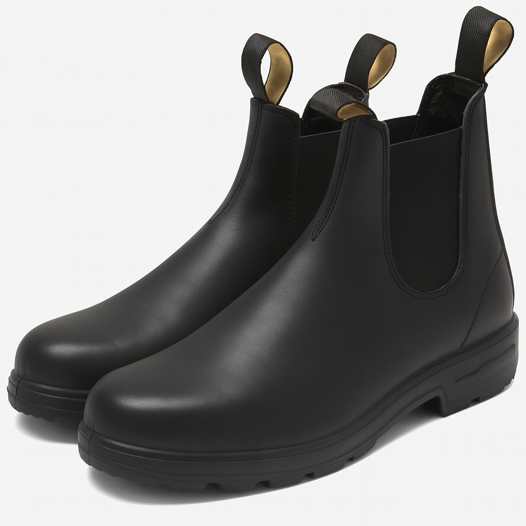 Chelsea Boots Herre i PU-læder med Grov Sål – Klassisk Ankelhøj Design til Hverdagsbrug 6
