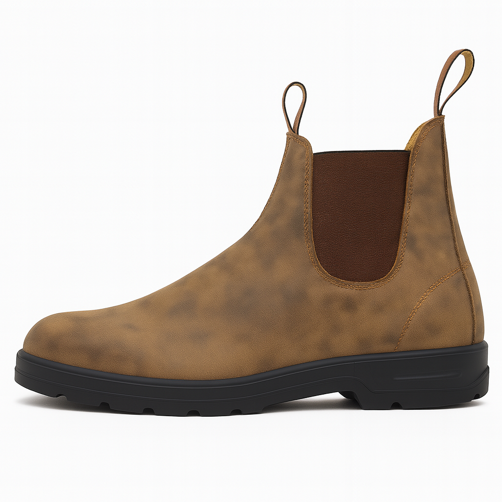 Chelsea Boots Herre i PU-læder med Grov Sål – Klassisk Ankelhøj Design til Hverdagsbrug 3