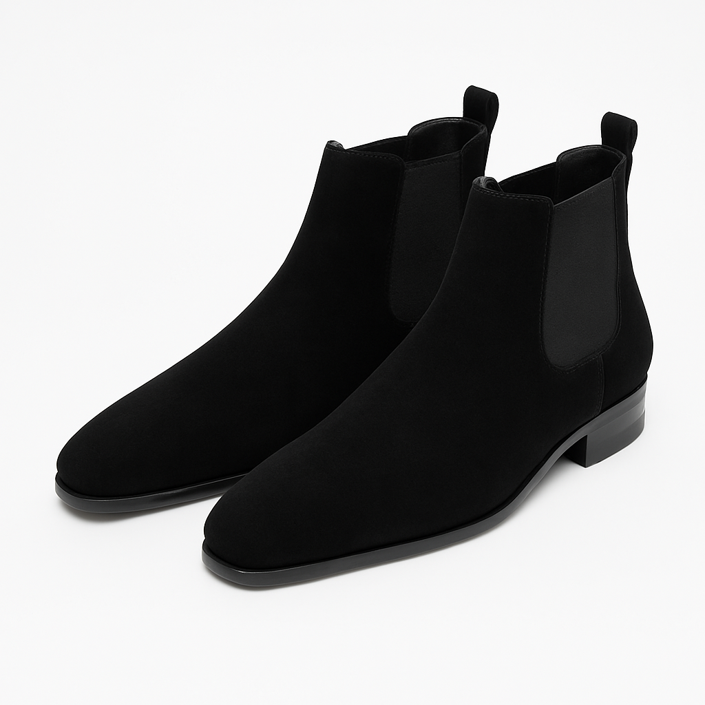 Chelsea Boots Herre i Ruskindslook med Elastiske Sidepaneler – Komfortable og Stilfulde Støvler til Casual og Formelle Anledninger 6