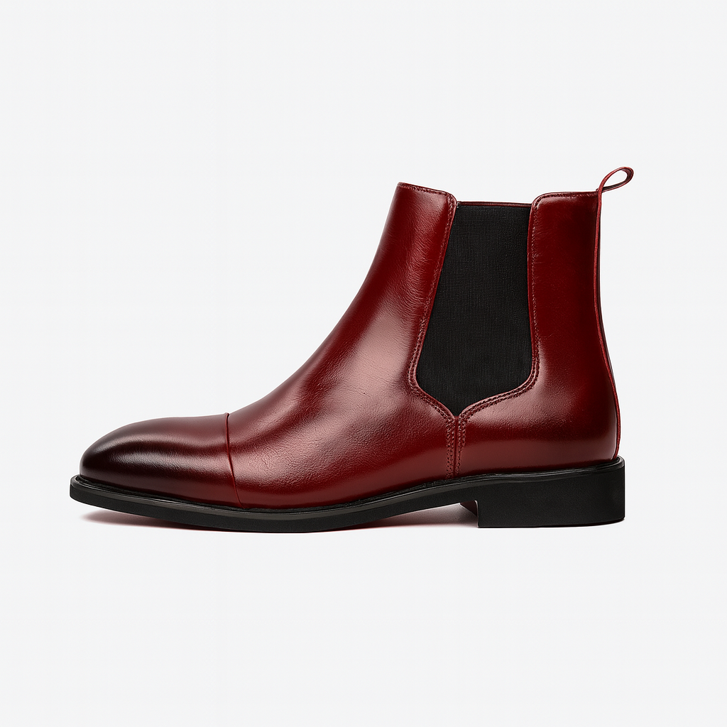 Chelsea Støvler Herre i PU-Læder – Elegant Slip-On Design med Elastiske Sidepaneler til Casual og Semi-Formel Brug 3