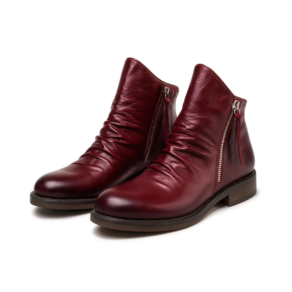 Chelsea Boots Herre i Læderlook med Lynlås – Slank Silhuet til Casual og Semi-formelle Anledninger 5