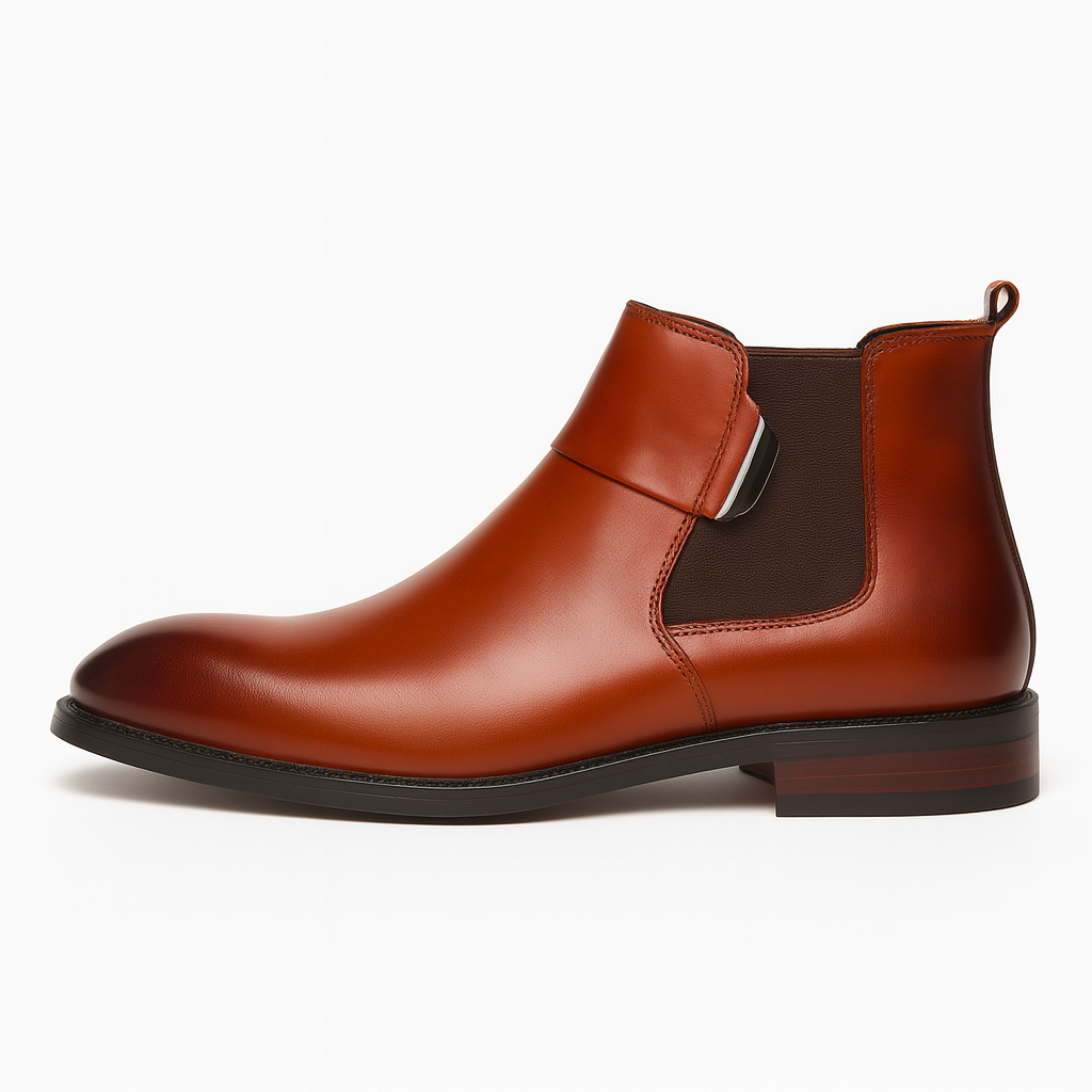 Chelsea Støvler Herre i Læder med 8 cm Hæl – Elegante og Komfortable Chelsea Boots til Fest og Hverdag 3